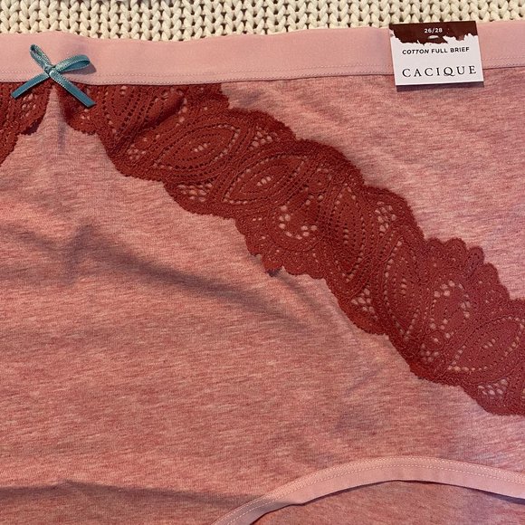 Cacique Pink Panties with Lace Trim - Picture 7 of 9